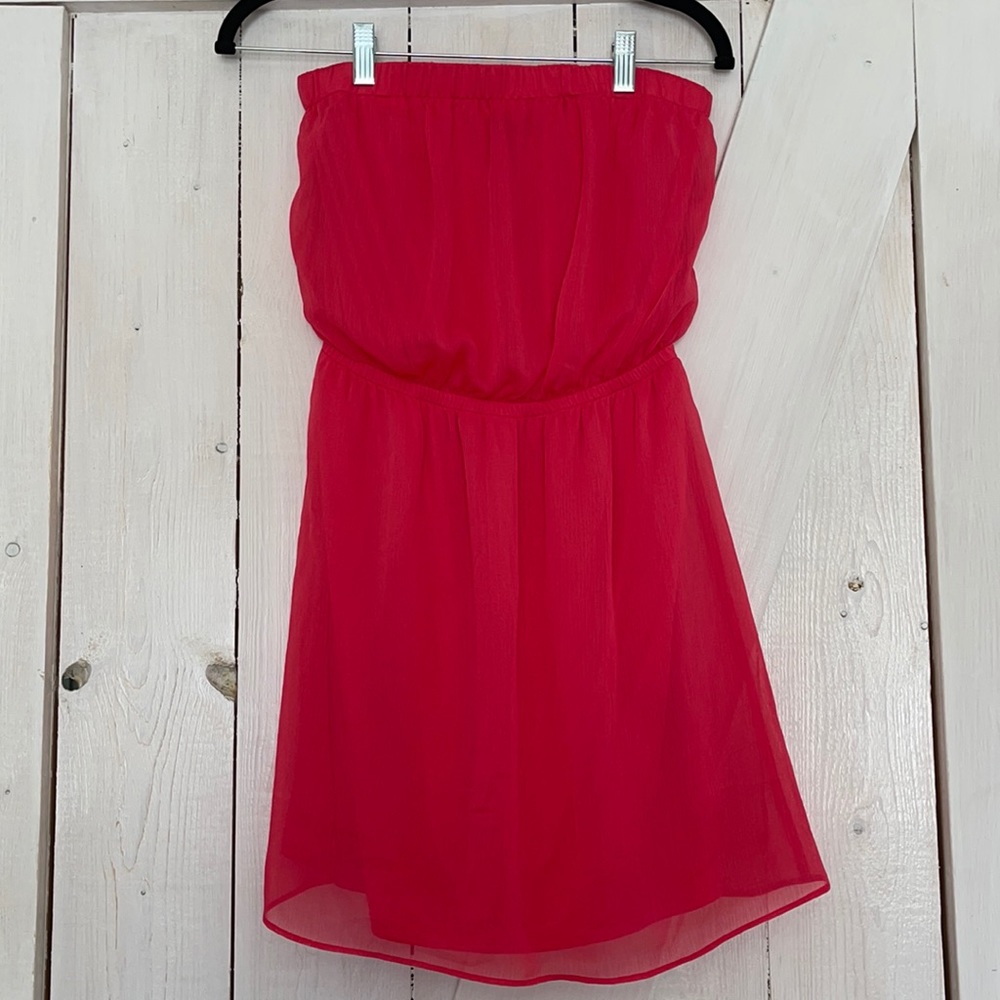 Express Tube Top dress. Hot pink . Size XS